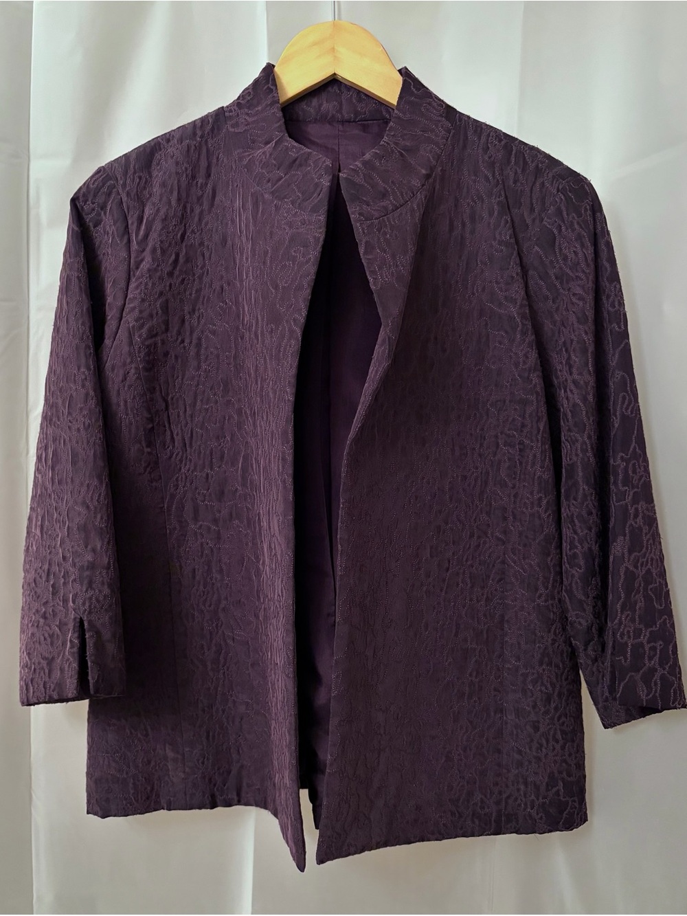 Eileen Fisher Silk Embroidered Jacket